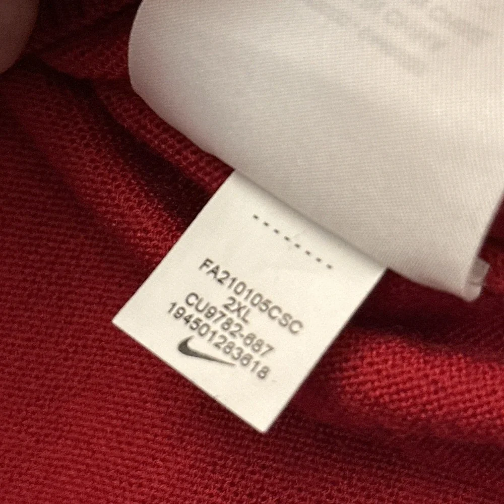Nike Tiger Woods TW Collection Golf Sweater Mens XXL Red Wool Blend Crew CU9782‎